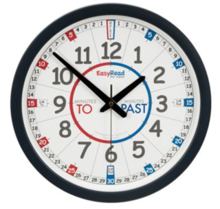 Easy Read Time Teacher Wall Clock
