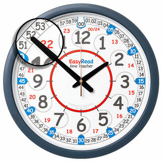 Easy Read Time Teacher - 12/24 Hour Time Classroom Clock