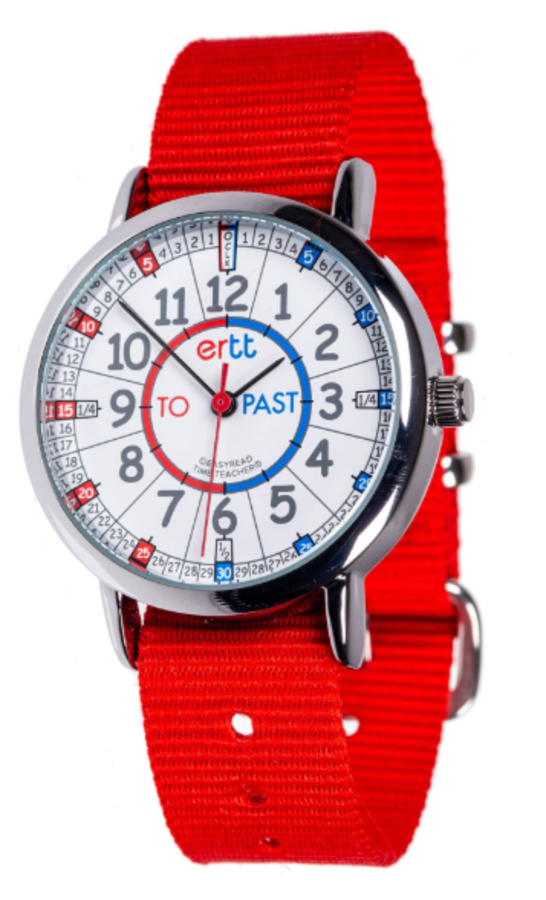 Watch - Past/To Face - Red Strap