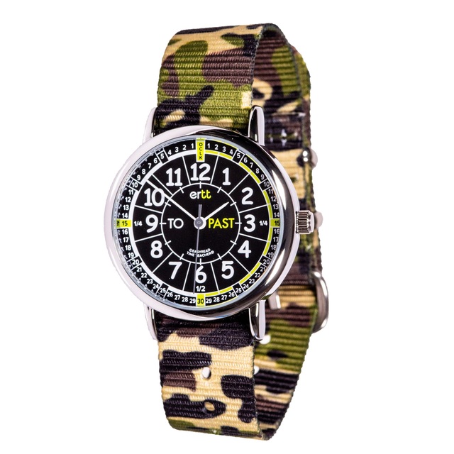 Watch - Black/Camoflage 12 hour past/to face