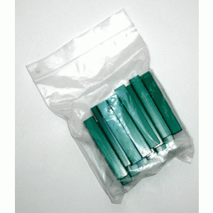 Pack of 16 dark plastic green rods - seven's