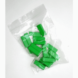 Pack of 36 Light Green Plastic cuisenaire Rods - three's