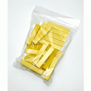 Pack of 20 yellow plastic cuisenaire rods - fives